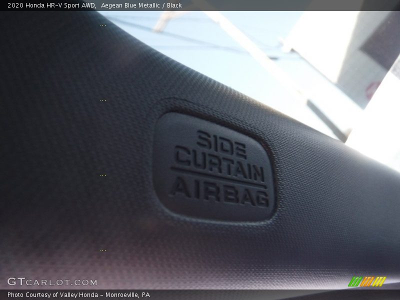 Aegean Blue Metallic / Black 2020 Honda HR-V Sport AWD