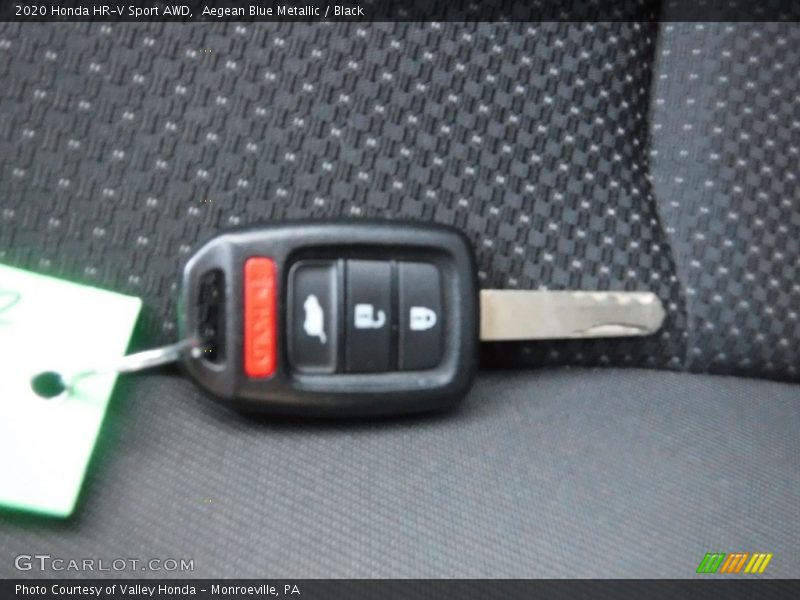 Aegean Blue Metallic / Black 2020 Honda HR-V Sport AWD