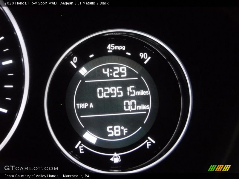 Aegean Blue Metallic / Black 2020 Honda HR-V Sport AWD