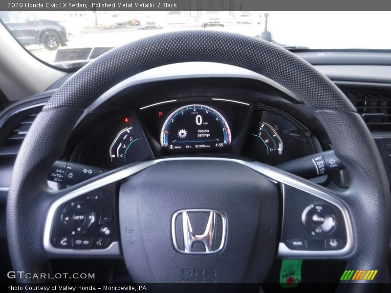 Polished Metal Metallic / Black 2020 Honda Civic LX Sedan