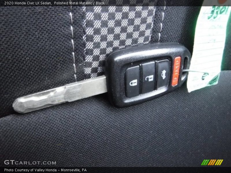 Polished Metal Metallic / Black 2020 Honda Civic LX Sedan