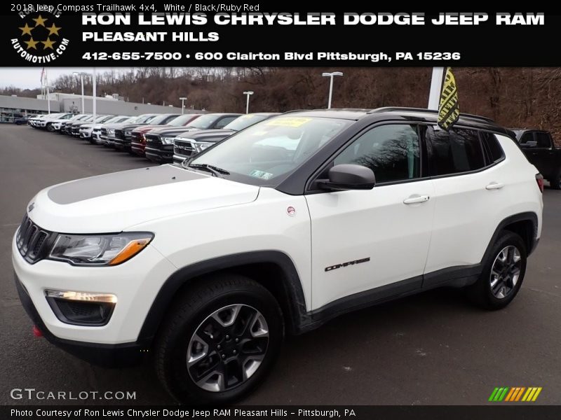 White / Black/Ruby Red 2018 Jeep Compass Trailhawk 4x4