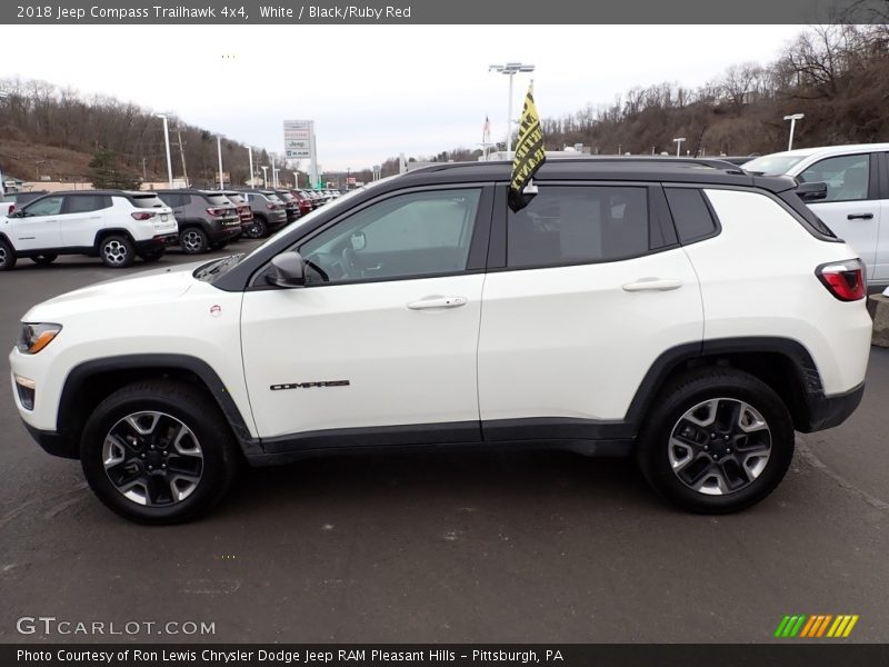 White / Black/Ruby Red 2018 Jeep Compass Trailhawk 4x4