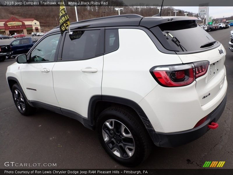 White / Black/Ruby Red 2018 Jeep Compass Trailhawk 4x4