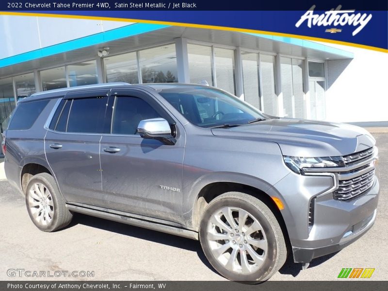 Satin Steel Metallic / Jet Black 2022 Chevrolet Tahoe Premier 4WD