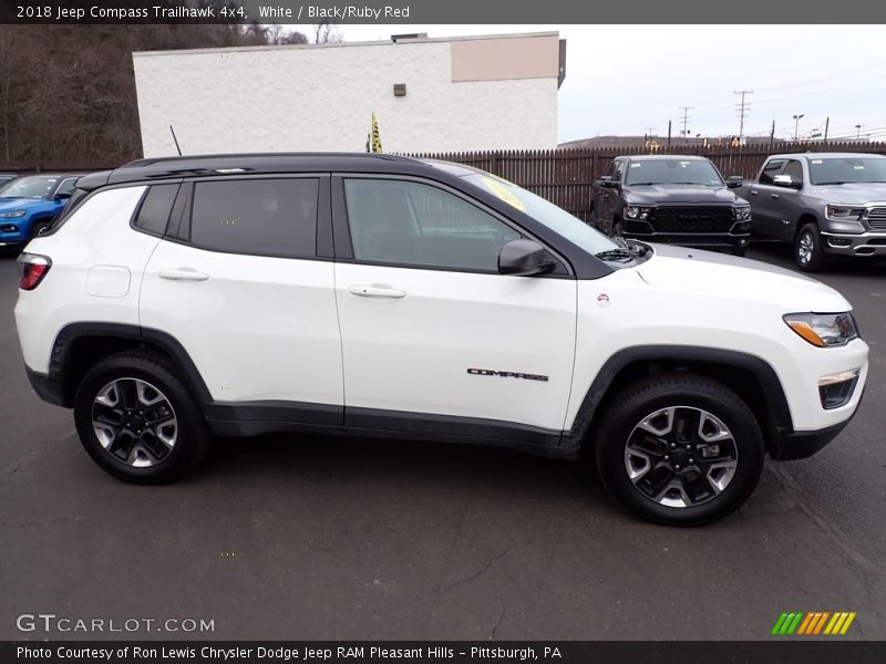 White / Black/Ruby Red 2018 Jeep Compass Trailhawk 4x4