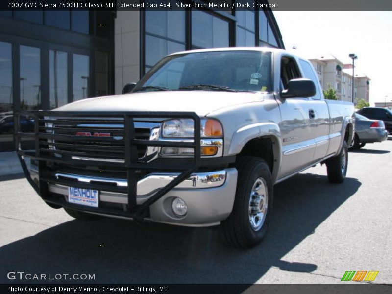 Silver Birch Metallic / Dark Charcoal 2007 GMC Sierra 2500HD Classic SLE Extended Cab 4x4