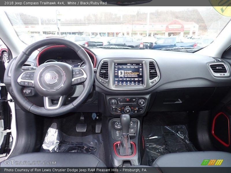 White / Black/Ruby Red 2018 Jeep Compass Trailhawk 4x4