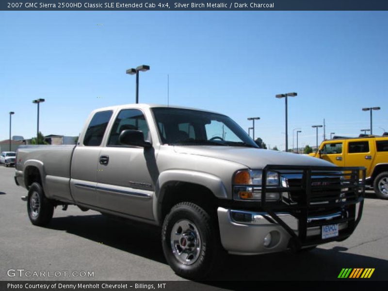 Silver Birch Metallic / Dark Charcoal 2007 GMC Sierra 2500HD Classic SLE Extended Cab 4x4