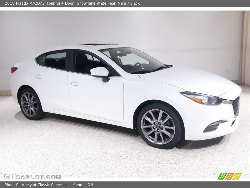 Snowflake White Pearl Mica / Black 2018 Mazda MAZDA3 Touring 4 Door