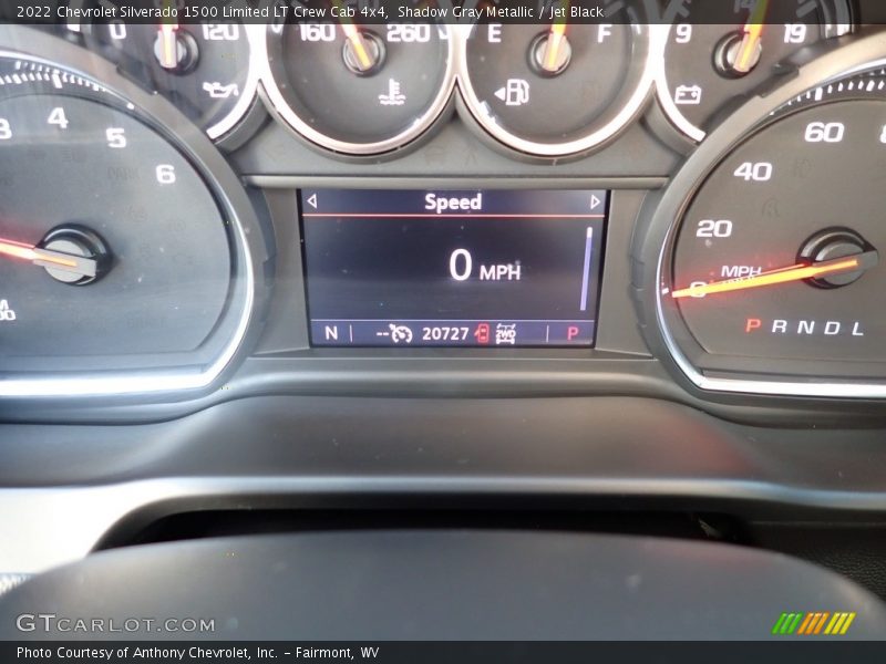 Shadow Gray Metallic / Jet Black 2022 Chevrolet Silverado 1500 Limited LT Crew Cab 4x4