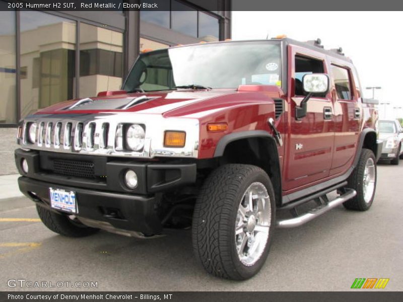 Red Metallic / Ebony Black 2005 Hummer H2 SUT