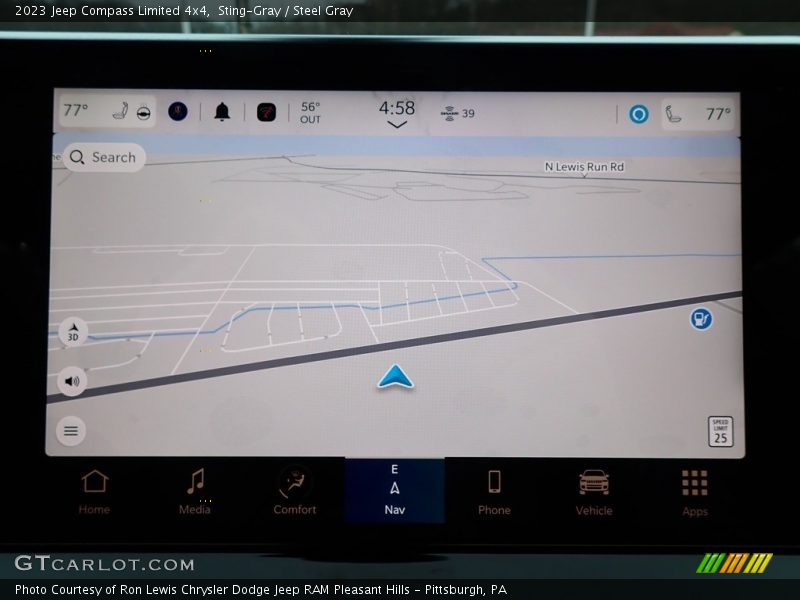 Navigation of 2023 Compass Limited 4x4
