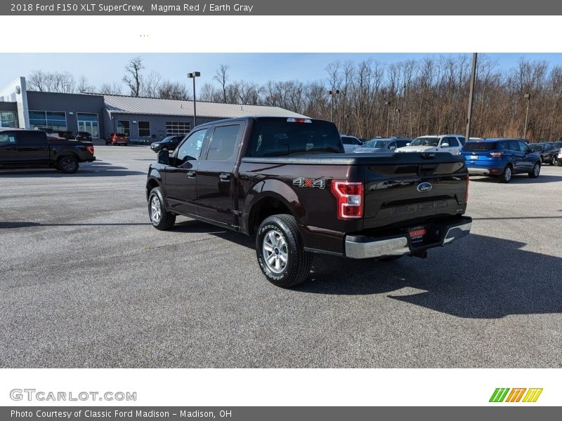 Magma Red / Earth Gray 2018 Ford F150 XLT SuperCrew