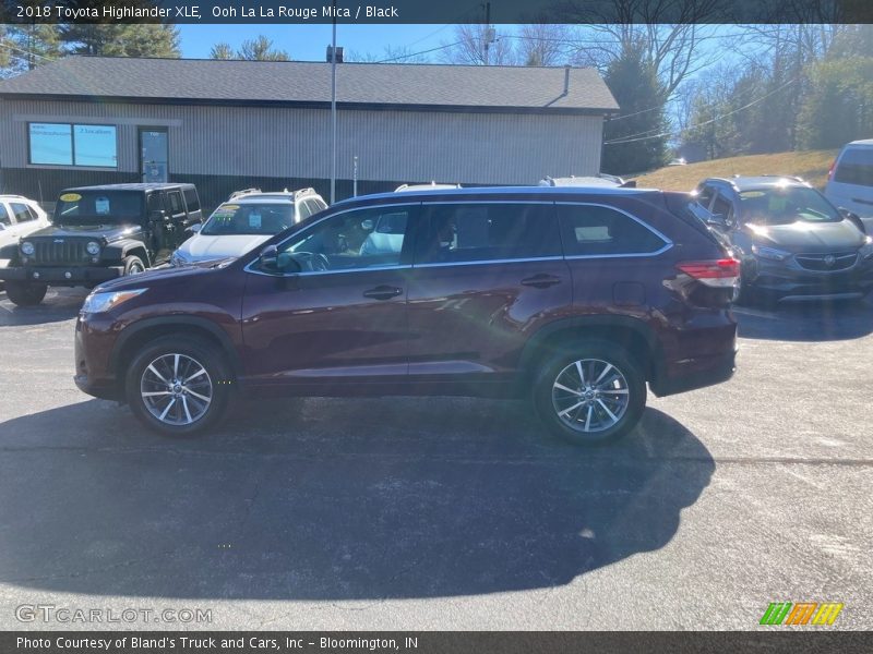 Ooh La La Rouge Mica / Black 2018 Toyota Highlander XLE