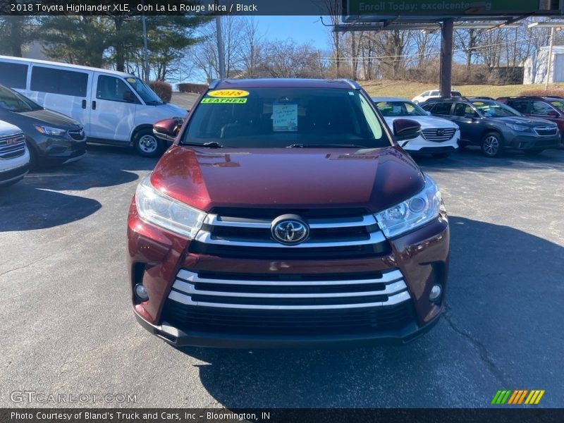 Ooh La La Rouge Mica / Black 2018 Toyota Highlander XLE