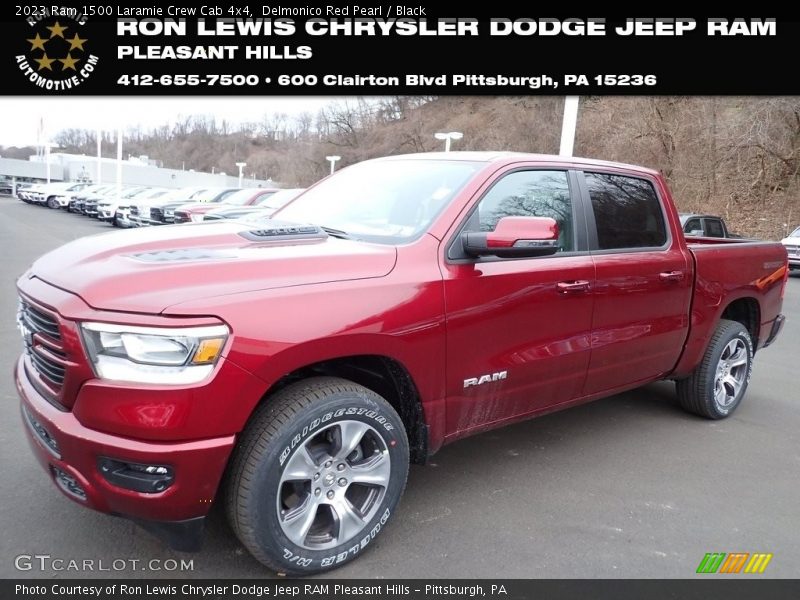 Delmonico Red Pearl / Black 2023 Ram 1500 Laramie Crew Cab 4x4