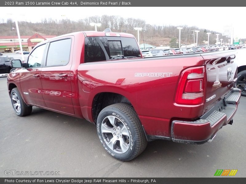 Delmonico Red Pearl / Black 2023 Ram 1500 Laramie Crew Cab 4x4