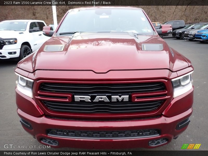 Delmonico Red Pearl / Black 2023 Ram 1500 Laramie Crew Cab 4x4