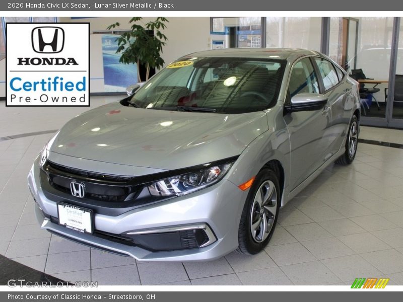 Lunar Silver Metallic / Black 2020 Honda Civic LX Sedan