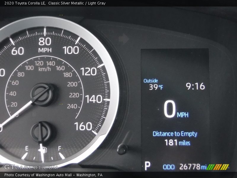 Classic Silver Metallic / Light Gray 2020 Toyota Corolla LE