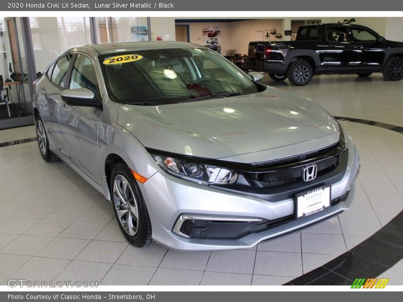 Lunar Silver Metallic / Black 2020 Honda Civic LX Sedan