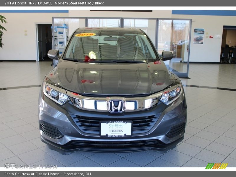 Modern Steel Metallic / Black 2019 Honda HR-V LX AWD