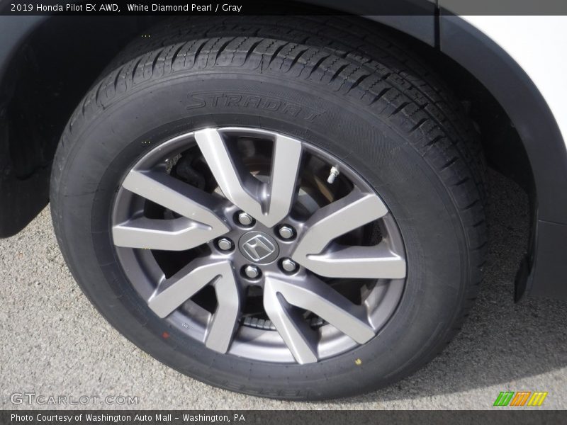 White Diamond Pearl / Gray 2019 Honda Pilot EX AWD