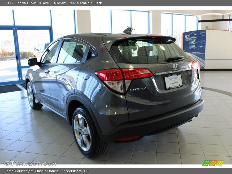 Modern Steel Metallic / Black 2019 Honda HR-V LX AWD