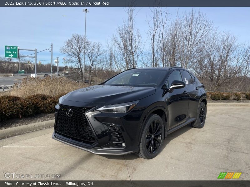 Obsidian / Circuit Red 2023 Lexus NX 350 F Sport AWD