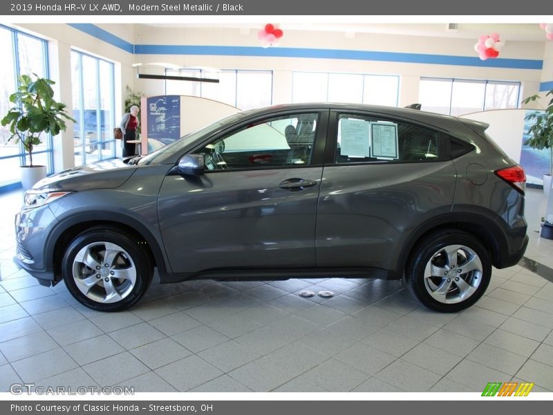 Modern Steel Metallic / Black 2019 Honda HR-V LX AWD