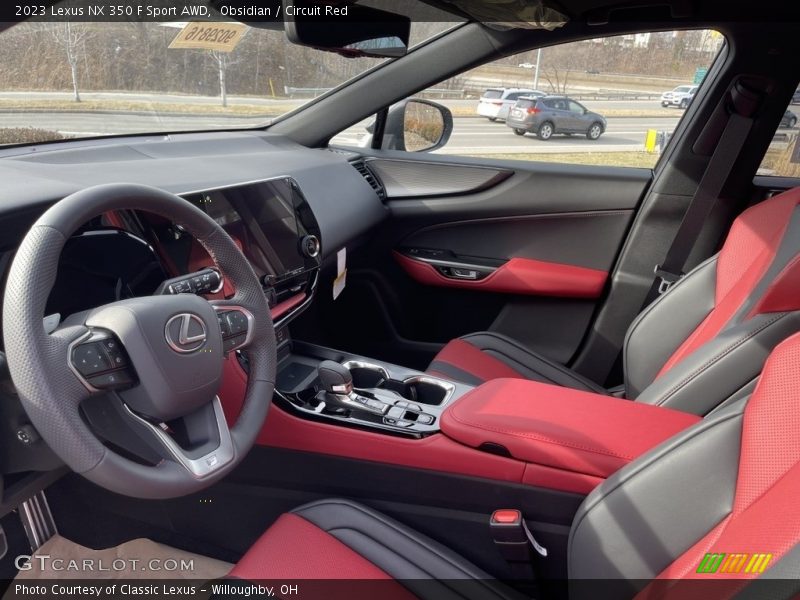 Obsidian / Circuit Red 2023 Lexus NX 350 F Sport AWD