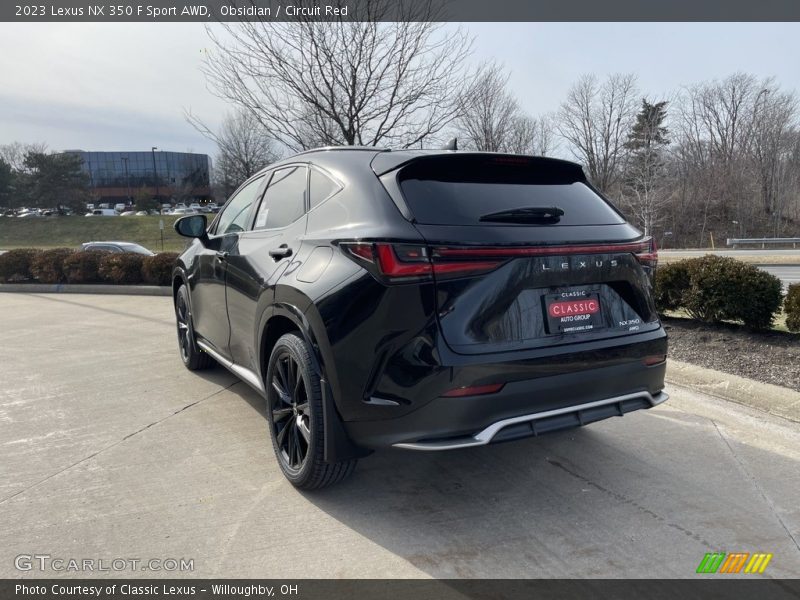 Obsidian / Circuit Red 2023 Lexus NX 350 F Sport AWD
