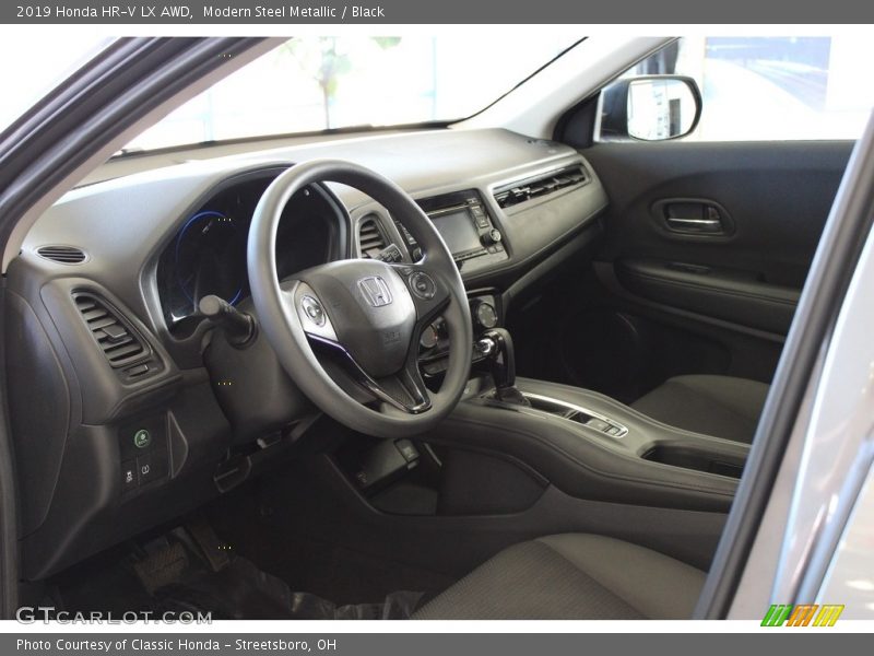 Modern Steel Metallic / Black 2019 Honda HR-V LX AWD