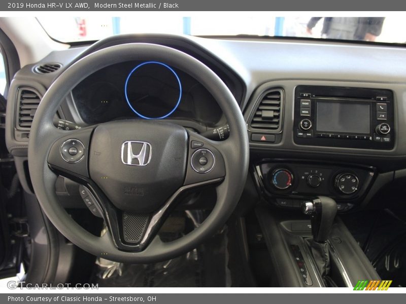 Modern Steel Metallic / Black 2019 Honda HR-V LX AWD