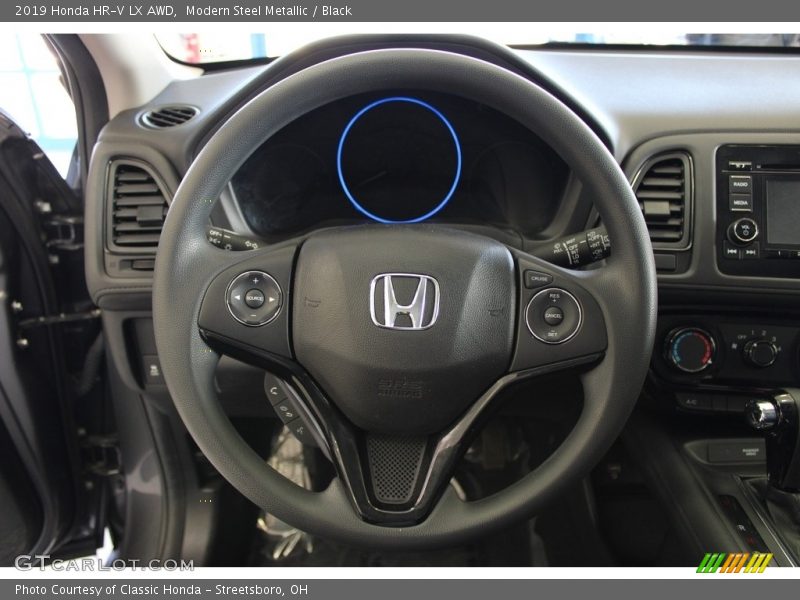 Modern Steel Metallic / Black 2019 Honda HR-V LX AWD