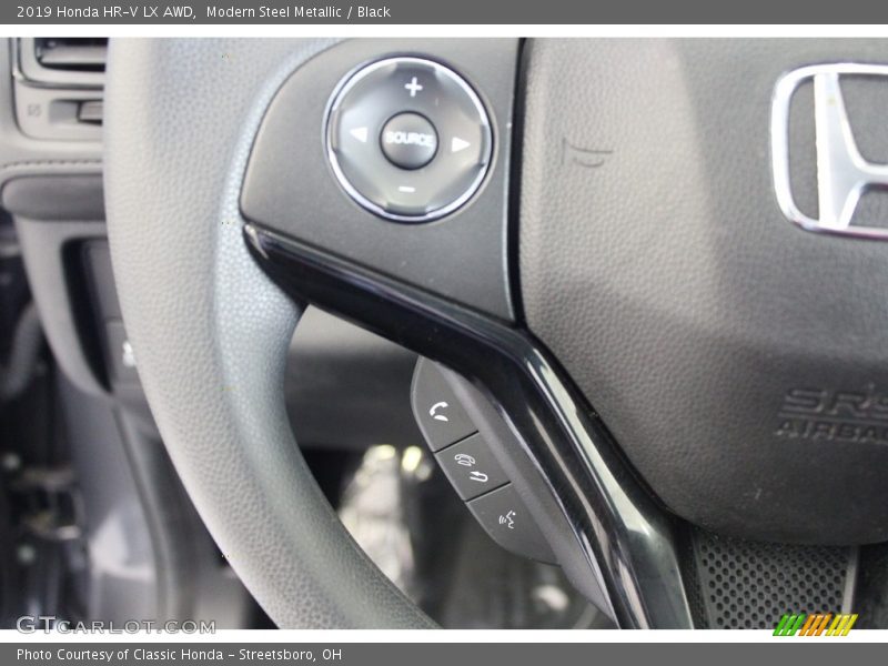 Modern Steel Metallic / Black 2019 Honda HR-V LX AWD