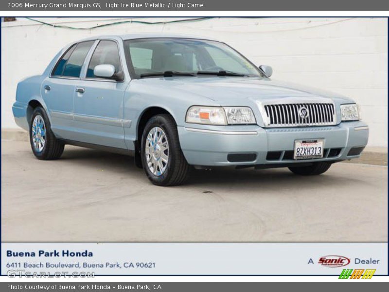 Light Ice Blue Metallic / Light Camel 2006 Mercury Grand Marquis GS
