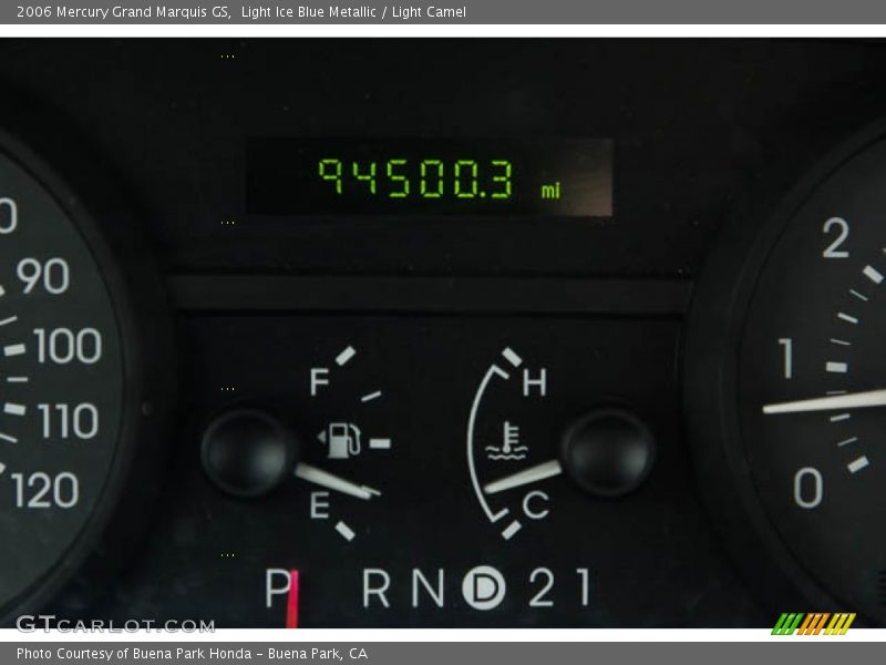 Light Ice Blue Metallic / Light Camel 2006 Mercury Grand Marquis GS