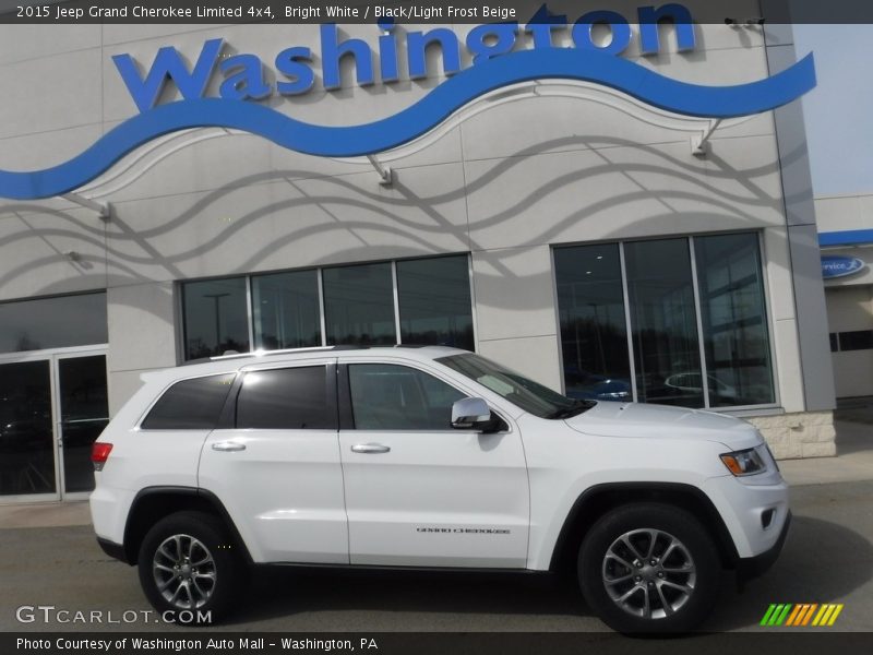 Bright White / Black/Light Frost Beige 2015 Jeep Grand Cherokee Limited 4x4