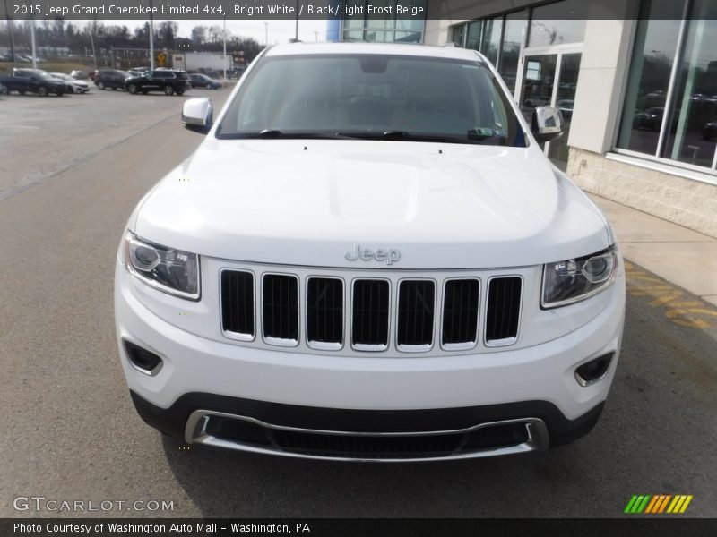 Bright White / Black/Light Frost Beige 2015 Jeep Grand Cherokee Limited 4x4