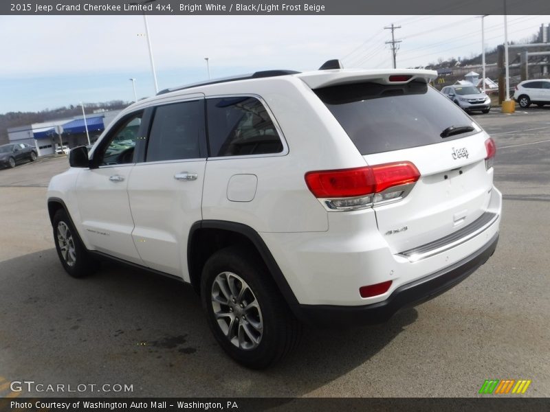 Bright White / Black/Light Frost Beige 2015 Jeep Grand Cherokee Limited 4x4