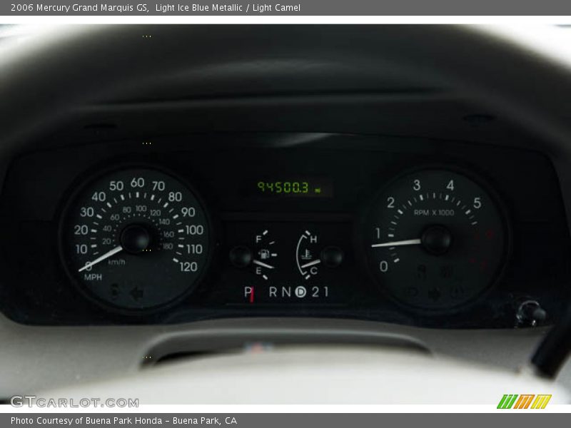 Light Ice Blue Metallic / Light Camel 2006 Mercury Grand Marquis GS