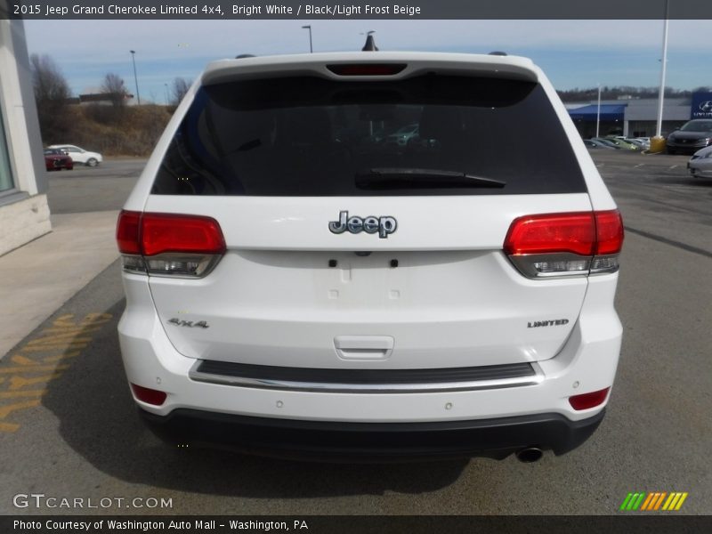 Bright White / Black/Light Frost Beige 2015 Jeep Grand Cherokee Limited 4x4