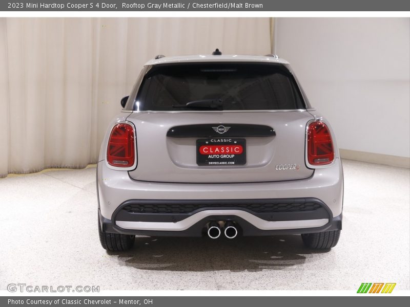 Rooftop Gray Metallic / Chesterfield/Malt Brown 2023 Mini Hardtop Cooper S 4 Door