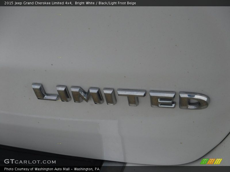 Bright White / Black/Light Frost Beige 2015 Jeep Grand Cherokee Limited 4x4