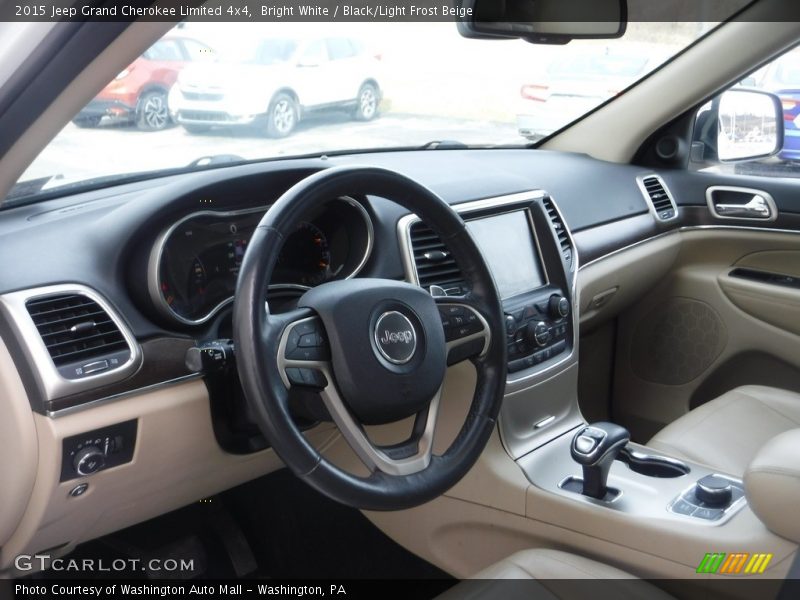 Bright White / Black/Light Frost Beige 2015 Jeep Grand Cherokee Limited 4x4