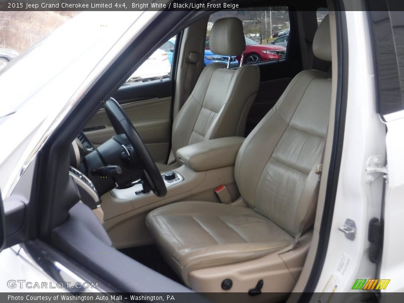 Bright White / Black/Light Frost Beige 2015 Jeep Grand Cherokee Limited 4x4