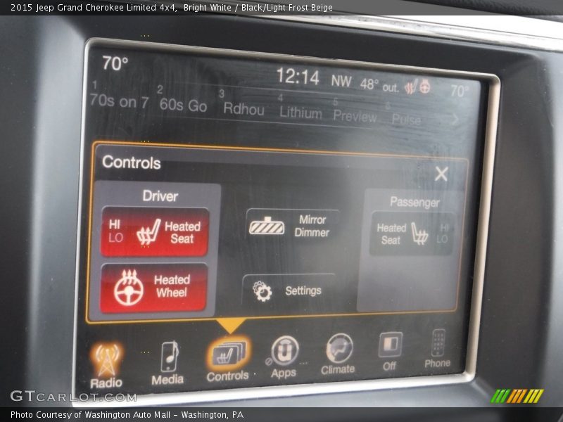 Bright White / Black/Light Frost Beige 2015 Jeep Grand Cherokee Limited 4x4