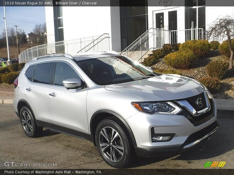 Brilliant Silver / Charcoal 2019 Nissan Rogue SV AWD